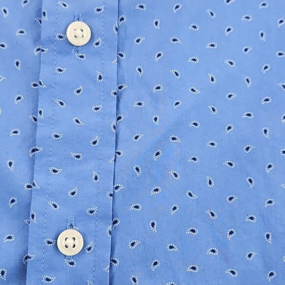Lauren Ralph Lauren Green Label Shirt Men's 17 1/2 - 36/37 EUC Blue Paisley Luxe - Picture 5 of 16